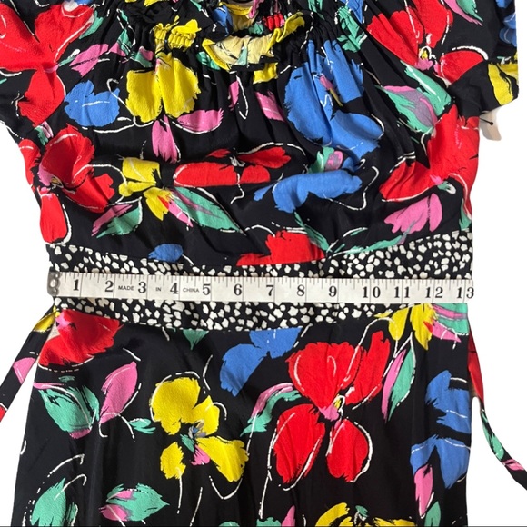 NWT Rixo X Target Black Floral Ruffle Puff Sleeves Trim Off Shoulder Maxi Dress - Picture 4 of 10